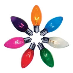 C9 Christmas Light Twinkle Bulbs 7-Watt (25 Pack)