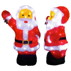 3D LED Acrylic Santa Motif - Multi-Color - 21 Inch