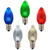 C7 Twinkle Christmas String Light Bulbs (25 Pack) - Transparent