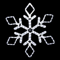 LED Rope Light Snowflake Motif - Lighted Silhouette - Cool White - 22 Inch