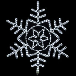 LED Rope Light Snowflake Motif - Lighted Silhouette - Cool White - 36 Inch