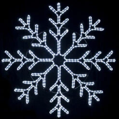 LED Rope Light Snowflake Motif - Lighted Silhouette - Cool White - 48 Inch