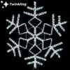 LED Rope Light Snowflake Motif V3 - Twinkling Lighted Silhouette - Cool White - 35 Inch