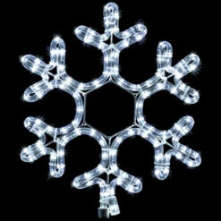 LED Rope Light Snowflake Motif - Lighted Silhouette - Cool White - 12 Inch