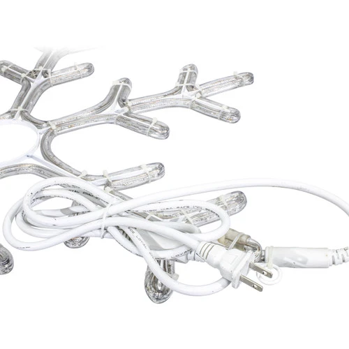 LED Rope Light Snowflake Motif V2 - Lighted Silhouette - Cool White - 24 Inch - Image 4