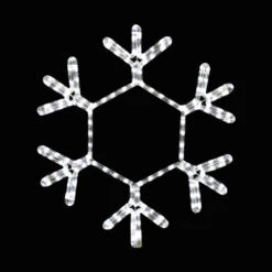 LED Rope Light Snowflake Motif - Lighted Silhouette - Cool White - 19 Inch
