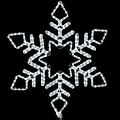 LED Rope Light Snowflake Motif - Lighted Silhouette - Cool White - 30 Inch
