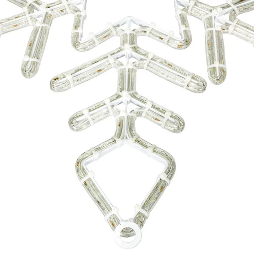 LED Rope Light Snowflake Motif - Twinkling Lighted Silhouette - Cool White - 30 Inch - Image 3
