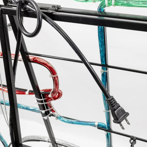 LED Rope Light Christmas Santa Train Motif - Lighted Silhouette - Multi-Color - 132 Inch - Image 8