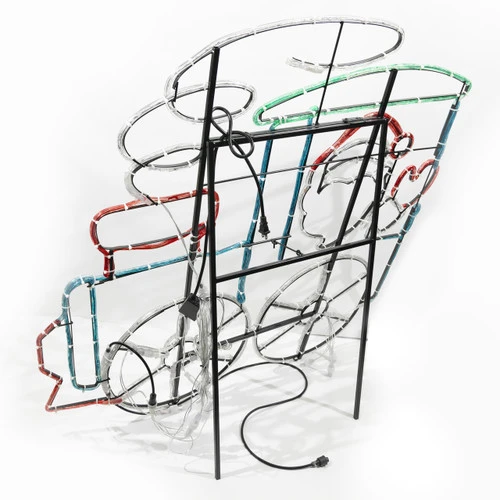 LED Rope Light Christmas Santa Train Motif - Lighted Silhouette - Multi-Color - 132 Inch - Image 6