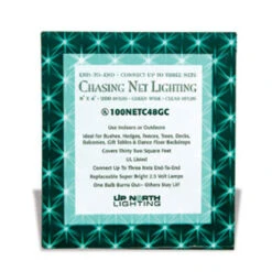 4 Foot X 8 Foot 200 Clear Light Net W/Green Wire - Chasing