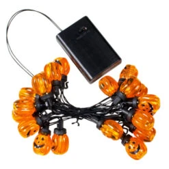 20 Light Battery Operated LED Halloween Pumpkins