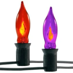 Orange / Purple C7 Halloween Flicker Flame String Lights