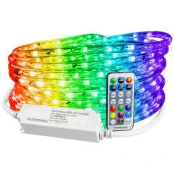 RGB Color Changing Multi-Function LED Rope Light With Sparkle Effects - 120 Volt - 25 Feet