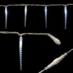 Extendable 50 LED Icicle Bulb String Light Sets