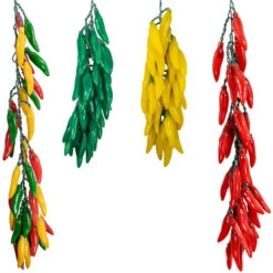 Chili Pepper Hanging Cluster String Lights