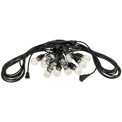 50 Foot Hanging Mount LED Bistro Deck Patio Light Set - Warm White - Image 4