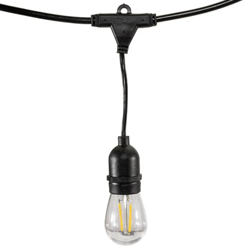 50 Foot Hanging Mount LED Bistro Deck Patio Light Set - Warm White - Image 5