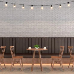 50 Foot Hanging Mount LED Bistro Deck Patio Light Set - Warm White