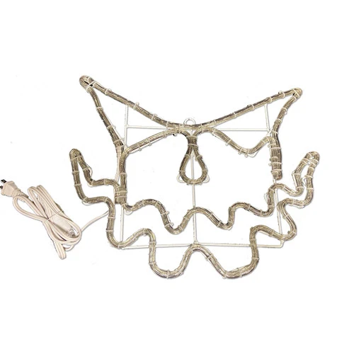 LED Rope Light Halloween Scary Melting Pumpkin Jack-o'-lantern Face Motif - Lighted Silhouette - Orange - 20 Inch - Image 2