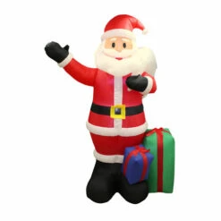 5 Foot Santa With Gift Boxes Christmas Inflatable - LED Lighted Yard Display