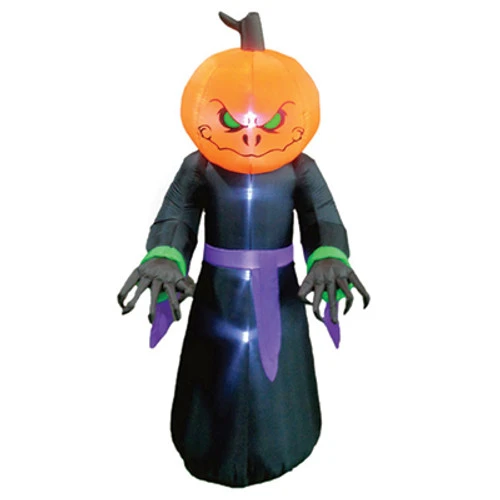8 Foot Scary Pumpkin Monster Halloween Inflatable - LED Lighted Yard Display