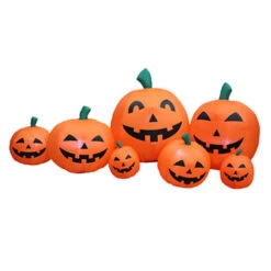 7 Piece Jack-O'-Lantern Pumpkin Family Halloween Inflatable - LED Lighted Yard Display