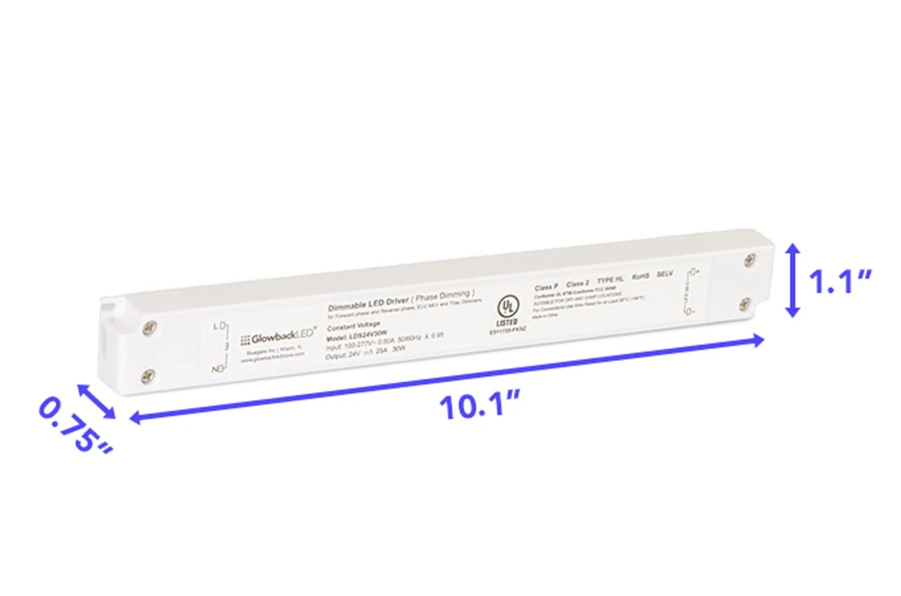24V 30 Watts Dimmable TRIAC/Phase Slim Linear LED Power Supply - Image 2