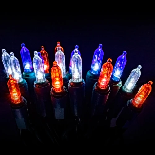 Brilliant 70 M5 LED Red, White, And Blue String Light Set - 4 Inch Spacing - Image 3