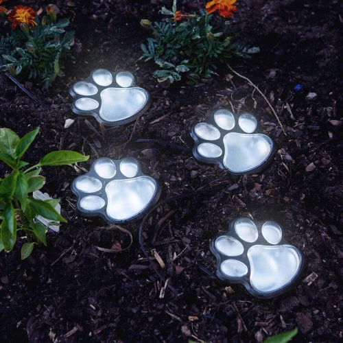 LED Solar Powered Landscape Paw Print Lights - Image 3
