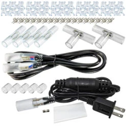80pc 1/2 Inch LED Rope Light Accessory Kit