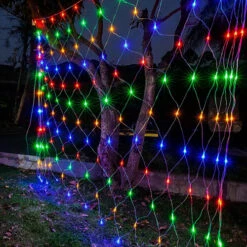 192 LED 6.6 Foot X 9.8 Foot Multi-Color LED Net Light Set - Mesh Lights