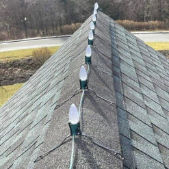 Roof Top Ridge Line Mounting Clips For Bulbs - C6, C7, C9 & More - Pro Series - 25 Pack