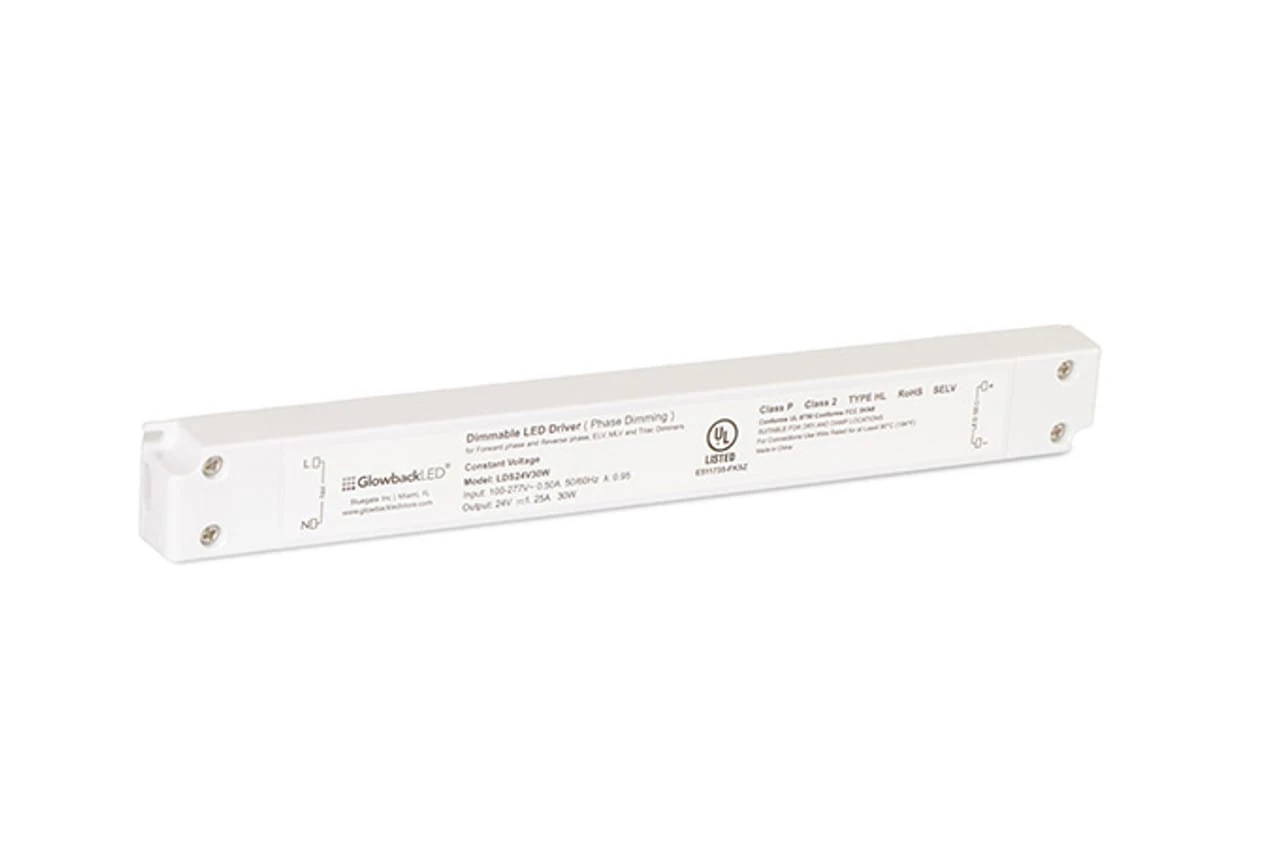 24V 30 Watts Dimmable TRIAC/Phase Slim Linear LED Power Supply
