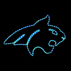LED Rope Light Montana State University Bobcat Motif - Lighted Silhouette - Blue - 30 Inch