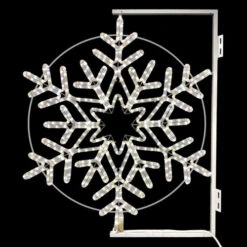 LED Rope Light Snowflake Motif - Lighted Silhouette - Pole Mounted - Cool White - 48 Inch