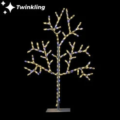 LED Rope Light Twinkling Tree Motif - Lighted Silhouette - Cool White And Warm White - 54 Inch