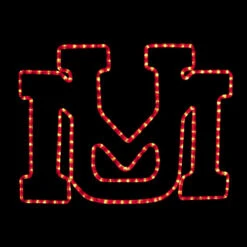 LED Rope Light University Of Montana Logo Motif - Lighted Silhouette - Red - 24 Inch