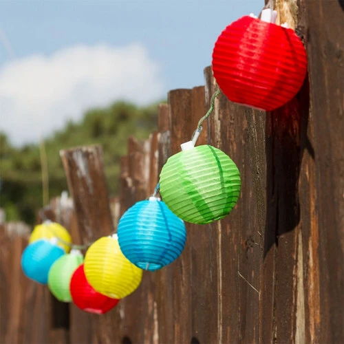 Luau Lantern Patio Globe Multi-Color LED String Lights With 8 Function Controller - 20 Bulb Set - Image 3