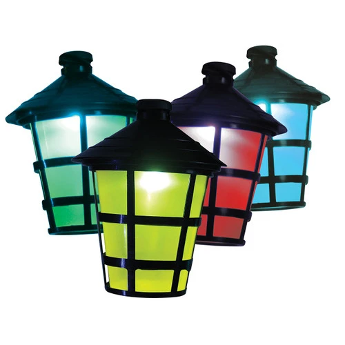 Coach Style Retro Patio Lantern Multi-Color LED String Lights With 8 Function Controller - 10 Bulb Set - Image 3