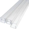 24 Inch X 3/4 Inch RGB LED Rope Light Mounting Track - Clear PVC Channel (10-Pack) - 120 Volt