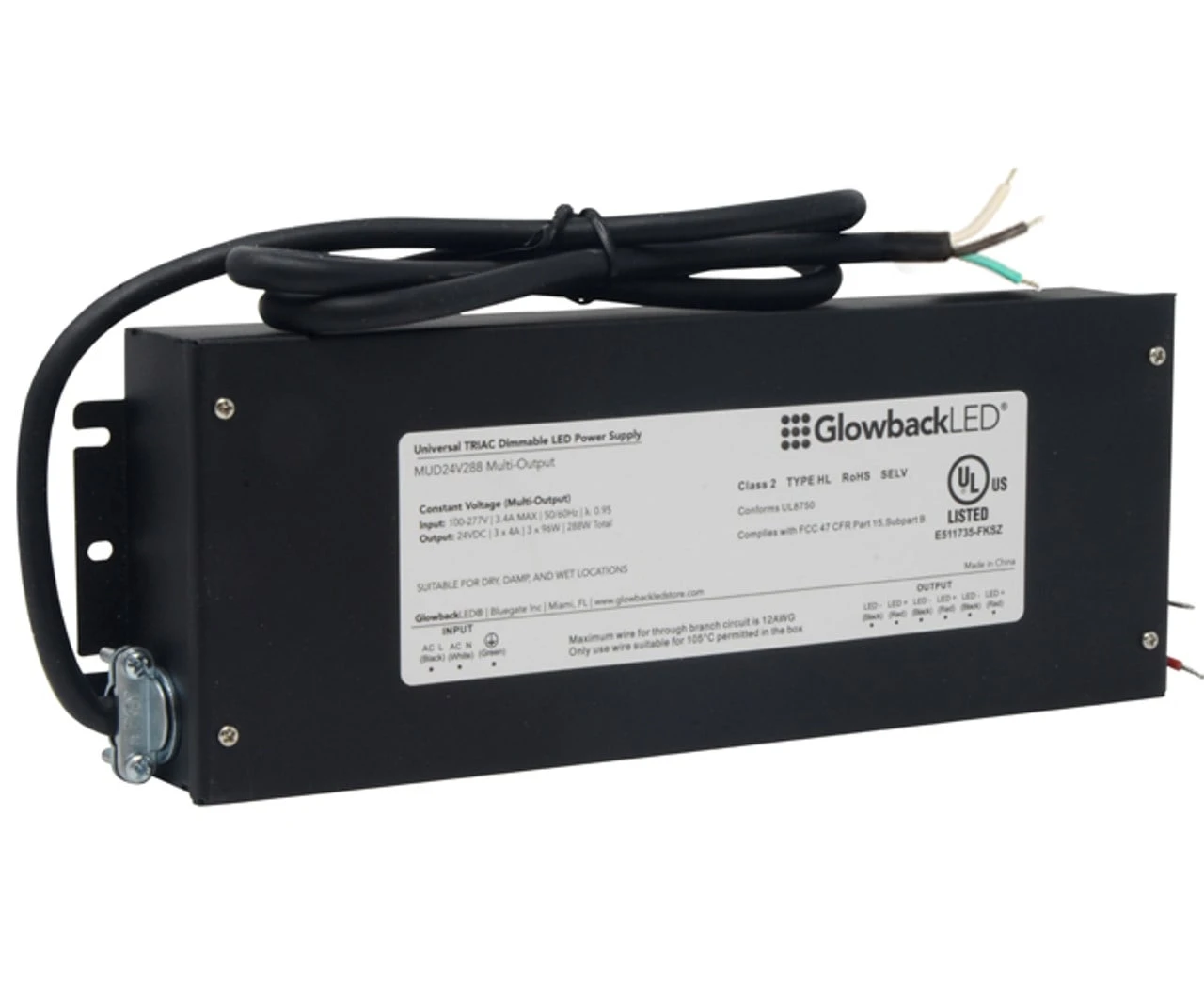 24V 3x96W 288W Universal Dimmable Electronic LED Driver - Image 3