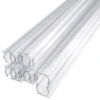 24 Inch X 1/2 Inch Rope Light Mounting Track - Clear PVC Channel (10 Pack) - 12/120 Volt