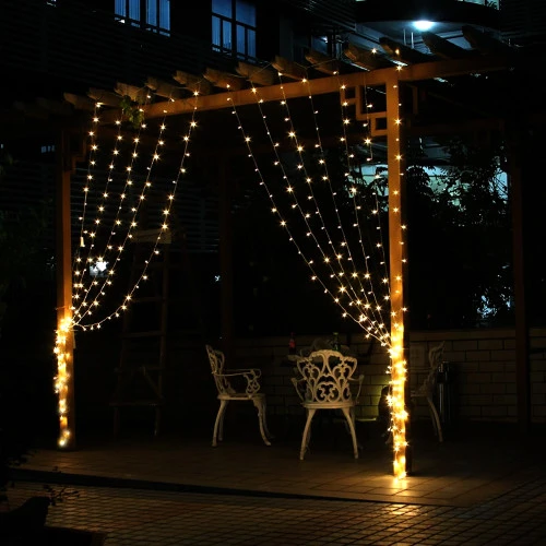 16.5 Foot Clear Incandescent Commercial Wall Light Curtain - Image 2