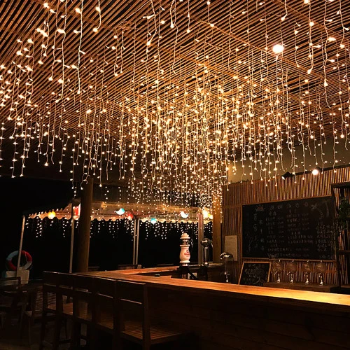 16.5 Foot Clear Incandescent Commercial Wall Light Curtain - Image 3