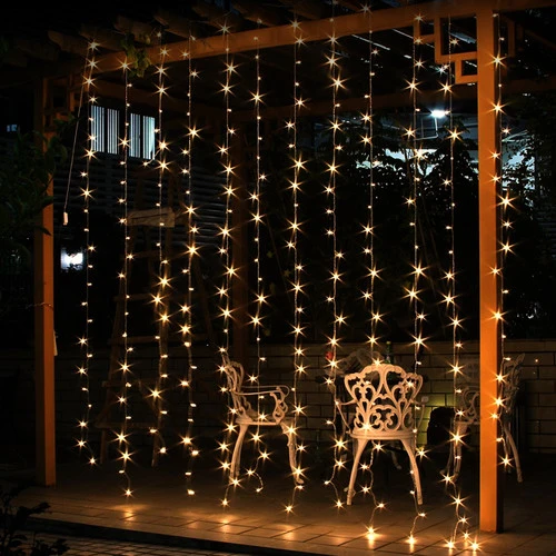 16.5 Foot Clear Incandescent Commercial Wall Light Curtain