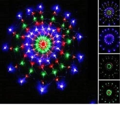 4.5’ LED Round Web Firework Net Lights With Multi-Function Controller